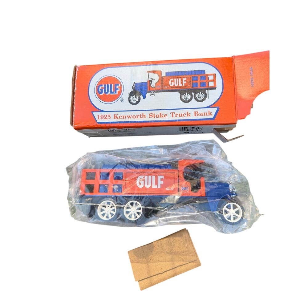Vintage Ertl 1925 Kenworth Stake Truck Coin Bank – Gulf Oil Collector Edition - Picture 6 of 11